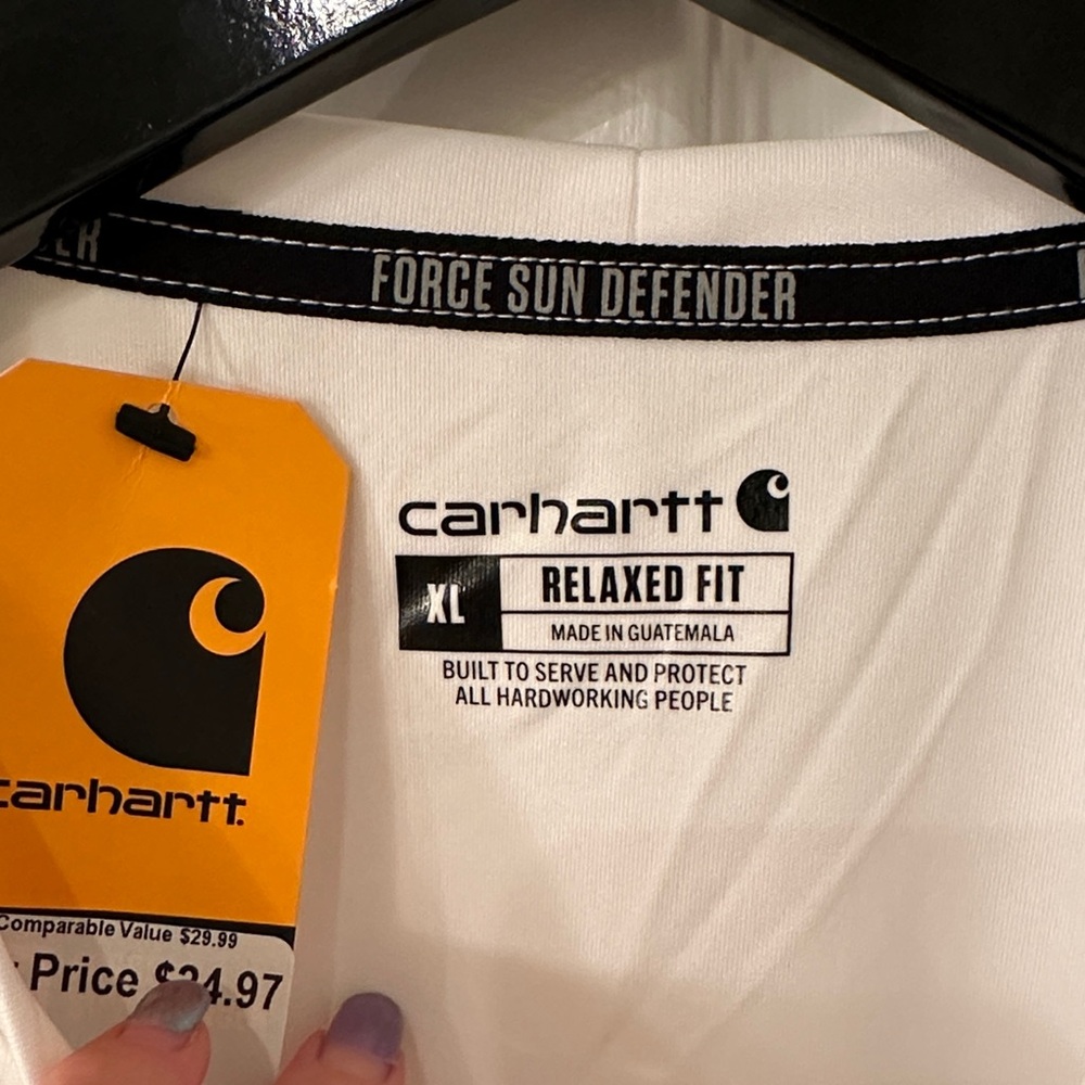 Carhartt Men's White Short Sleeve Tee - Picture 6 of 7